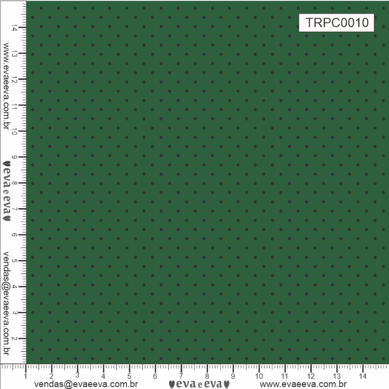 TECIDO TRICOLINE ESTAMPADO 100% ALGODÃO MINI POÁS VERDE ESCURO - TRPC0010