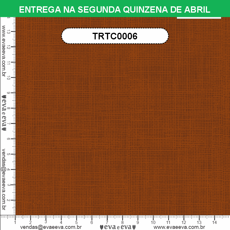 TECIDO TRICOLINE ESTAMPADO 100% ALGODÃO - NEUTRO - TERRACOTA - TRTC0006