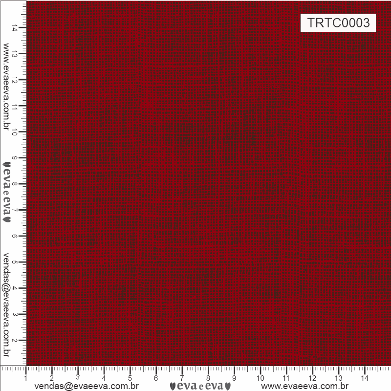 TECIDO TRICOLINE ESTAMPADO 100% ALGODÃO - NEUTRO - VERMELHO - TRTC0003