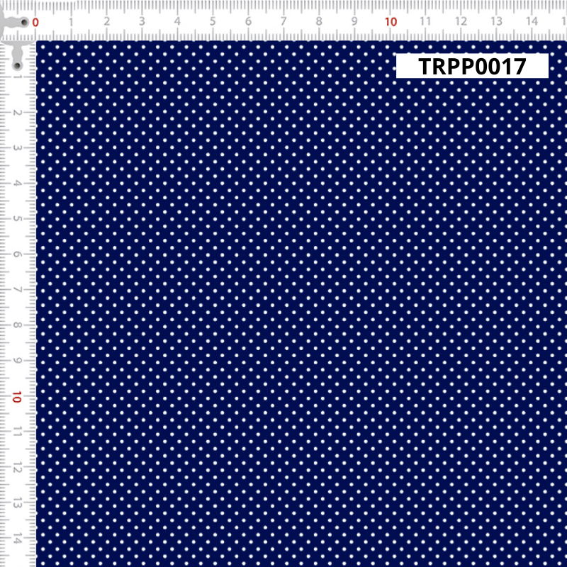 TECIDO TRICOLINE ESTAMPADO 100% ALGODÃO - POA MINI AZUL ESCURO - TRPP0017