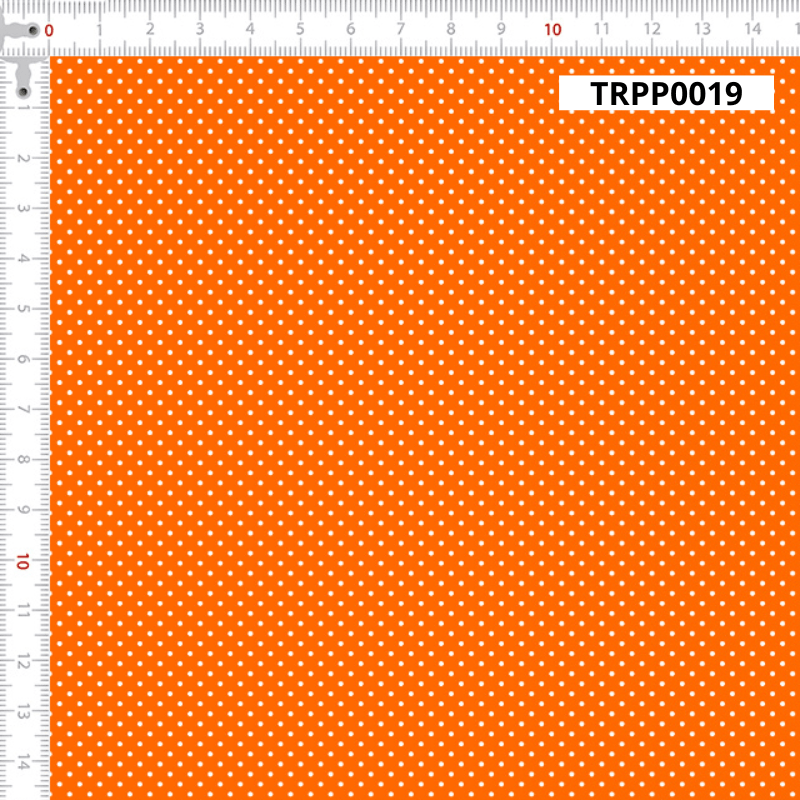 TECIDO TRICOLINE ESTAMPADO 100% ALGODÃO MINI POÁS LARANJA FORTE - TRPP0019