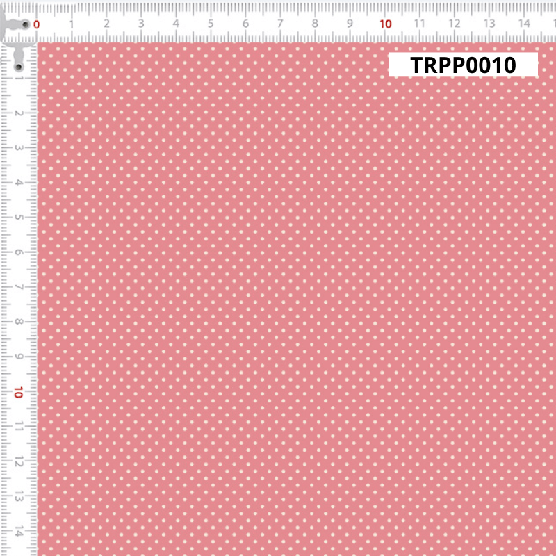 TECIDO TRICOLINE ESTAMPADO 100% ALGODÃO MINI POÁS ROSA ANTIGO - TRPP0010