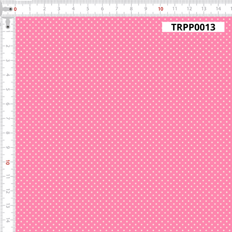 TECIDO TRICOLINE ESTAMPADO 100% ALGODÃO MINI POÁS ROSA CHICLETE - TRPP0013