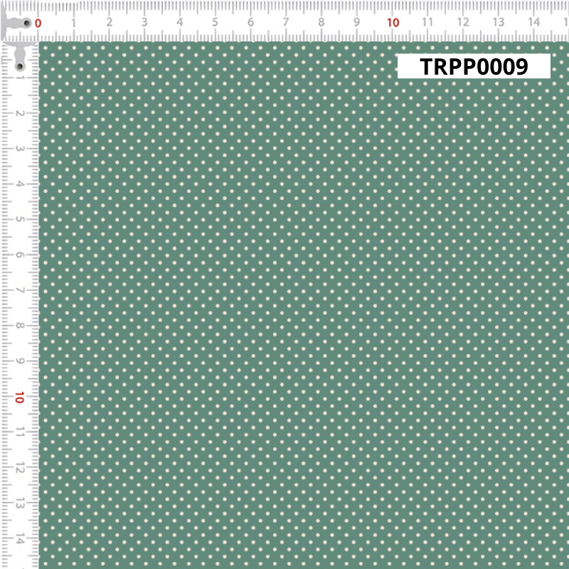 TECIDO TRICOLINE ESTAMPADO 100% ALGODÃO - POA MINI VERDE OLIVA - TRPP0009