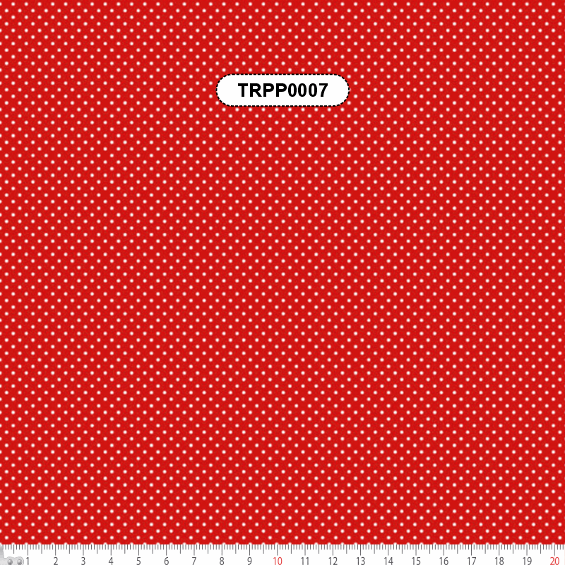 TECIDO TRICOLINE ESTAMPADO 100% ALGODÃO MINI POÁS VERMELHO CLÁSSICO - TRPP0007