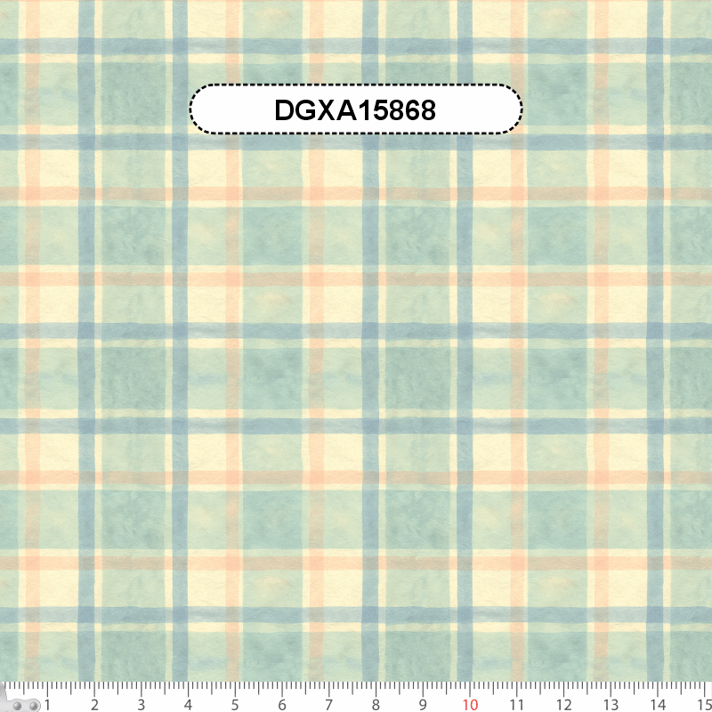 TECIDO TRICOLINE EXCLUSIVO 100% ALGODÃO - FLORESTA ENCANTADA - XADREZ AQUARELA - DGXA915868