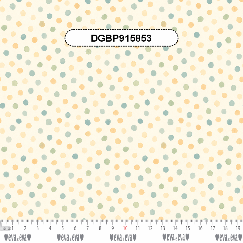 TECIDO TRICOLINE EXCLUSIVO 100% ALGODÃO - PÁSCOA DOS COELHINHOS - BOLINHAS E POÁS - DGBP915853