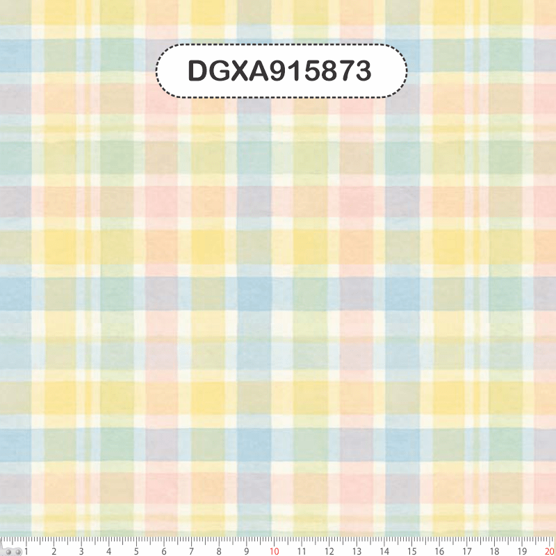 TECIDO TRICOLINE EXCLUSIVO 100% ALGODÃO - PÁSCOA DOS COELHINHOS - XADREZ AQUARELA - DGXA915873